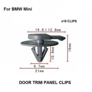 Auto Styling x10 Klipy Pre BMW Mini Ochranné Plastové Strane Sukne /Parapet Kryt Výbava Upevnenia Klipy nit