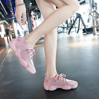 2019 Lete Lady Vulkanizovanej Topánky Bežné Tenisky populárne Dýchať topánky ružovej farby tenisky ženy zapatos de mujer