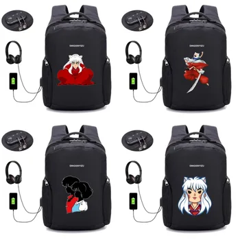 Japonsko, anime Inuyasha batoh USB externý diery, Anti thief Cestovná taška na Prenosný počítač škole študent knihy batoh 8 štýl