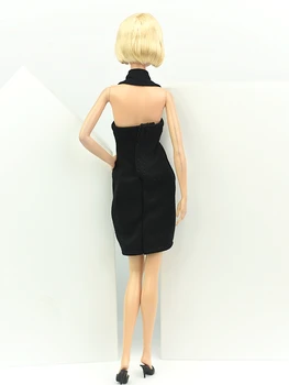 Sexy Čierna Málo Šaty Pre Bábiku Barbie Jeden Kus Večerné Šaty Vestidoes Oblečenie Pre Barbie Princeznej 1/6 BJD Bábika Príslušenstvo