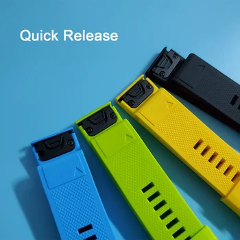 26mm Easyfit Watchband pre Garmin Fenix 5x Plus Rýchle Uvoľnenie Silikónový Pásik na Zápästie Band pre Garmin Fenix5x 3 3-LR Hodinky