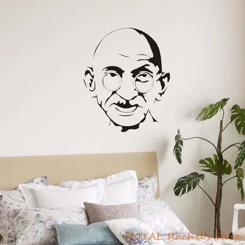 Mahatma Gandhi Samolepky na Stenu Vinyl Celebrity Odtlačkový Dom Spálne Dekorácie nenásilné protestné India