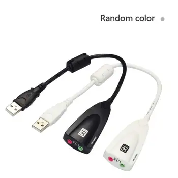 Zvuková Karta Adaptéra USB na 3,5 mm Jack Audio Kábel a Slúchadlá Mikrofónom pre Notebook, PC Počítač, Mikrofón a Slúchadlá