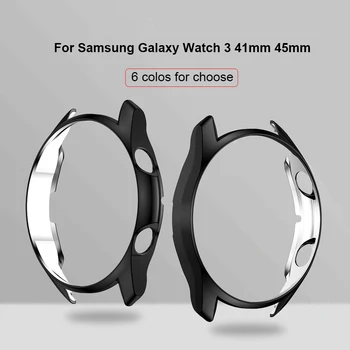Ochranné puzdro pre Samsung Galaxy Sledujte 3 45mm 41mm Watch3 Mäkké TPU Ochranný Nárazník Prípadoch Príslušenstvo Hodinky