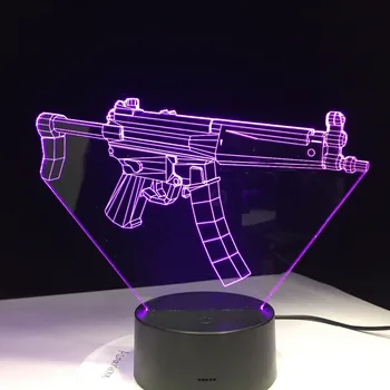 Štýl Legendárneho JAZVA Puška Battle Royale 3D Svetlo 7 Farieb Zmena pre Spálne Domov Dekor Hra Ventilátor Veselé Darček Dropshipping