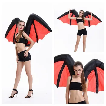 Halloween Dark Angel Wings Demon Bat Nafukovacie Kostýmy motýlích krídel bat krídla nafukovacie kompletnú Sadu oblečenia pre ženy