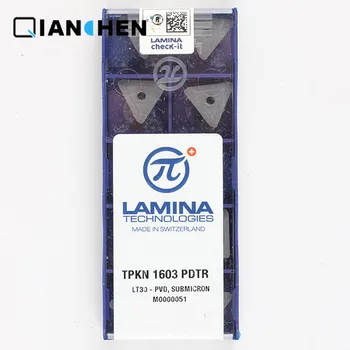 Skutočné pôvodnú vysokú kvalitu high-výkon LAMINA TPKN 1603 PDTR LT30 (10pcs/lot) Karbid volfrámu Rezné nástroje vložky