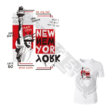 Žehlička Na Patch Grazy Mesta New York Ľahko Tlačiť Domácimi Žehličky Parches Ropa T-Shirt Diy Dekorácie Na Úrovni Umývateľný Nášivka