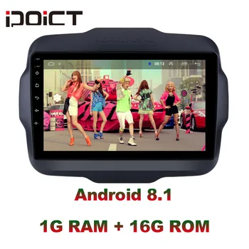 IDOICT Android 8.1 Auto DVD Prehrávač, GPS Navigácie, Multimédiá Pre JEEP Renegade Rádio 2016-2017 auto stereo DSP wifi