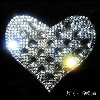 2pc/veľa Lásky srdce Hot fix rhinstonne motív prenos železa na crystal kameň rýchlu opravu drahokamu pre klobúk taška rukavice