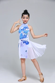Dievčatá Latin dance sukne deti latinskej praxi oblečenie triedy oblečenie detí latinskej súťaže oblečenie predstavenia
