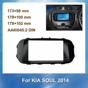 2Din Auto DVD Rádio Fascia Rám pre KIA Soul Panel Panel Mount Adaptér Stereo Panel Dash Mount Výbava Auta