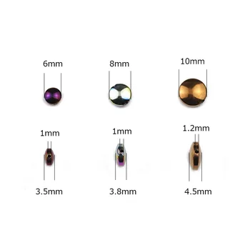 BTFBES 6~10 mm Svetlo Fialová Ploché Okrúhle Mince Hematite Prírodného Kameňa Voľné Dištančné Korálky Pre Šperky, Takže DIY Náhrdelník Zistenia