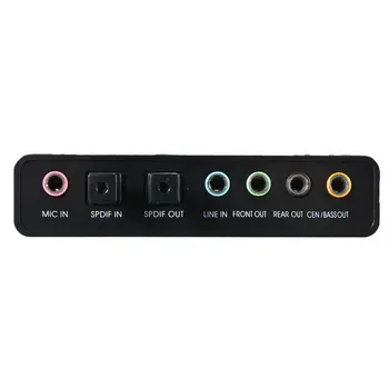 Externý USB 5.1 3D o Zvuková Karta Virtual 7.1 Kanálový Prevodník Kábel Adaptéra