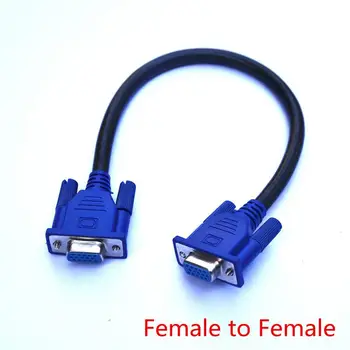 30 cm 50 cm HD15Pin VGA D-Sub Krátke Video Kábel Kábel Samec Samec M/M Muž na ženu a Žena na Ženy, RGB Kábel pre Monitor