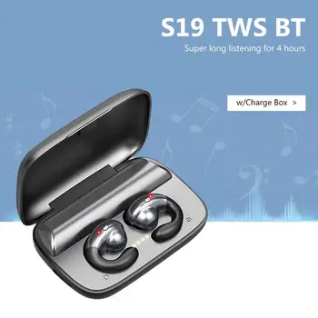 S19 TWS Bluetooth Bezdrôtové Slúchadlá Kostné Vedenie TWS Slúchadlá w/Nabíjania sa Okno súprava Handsfree Ucho Športové Headset pre Smartphony
