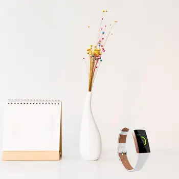 Kožené Smart Watchband Popruh pre Fitbit Poplatok 3 & Charge 3 SE pravej Kože Kapela Popruh Náramok pre Ženy, Mužov, Malá Veľká
