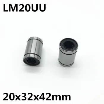 10pcs LM20UU guľkové ložisko vnútorný priemer 20x32x42mm sprievodca lineárne optickej osi ložísk Lineárneho pohybu ložiská vysokej kvality