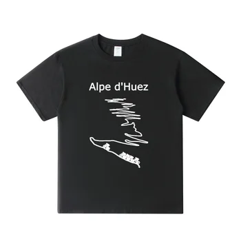Nové Módne Streetwear Alpe d Huez vo Francúzsku Cyklistické Tričko Pre Mužov, Ženy T-shirt Bavlny O-Krku Lumbálna T shirt Top Mužov Oblečenie