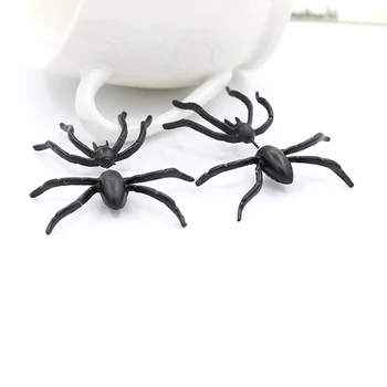 Halloween Dekorácie 1Piece 3D Strašidelný Čierny Pavúk Ucho Stud Náušnice Srna, Dolphin Náušnice na Haloween Party DIY Dekor