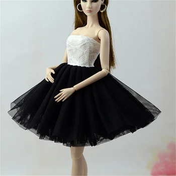 Black Málo Šaty, Oblečenie Pre Bábiky Barbie Pre 1/6 BJD Bábika Elegantná Bábika Šaty Lady Večer