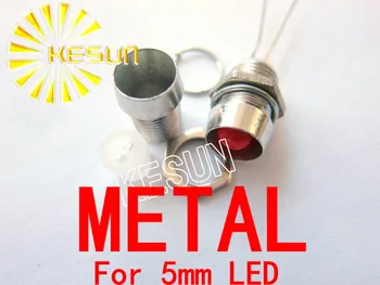 20PCS x 5 mm Kovové LED Držiak Zásuvka pre 5mm LED Diód