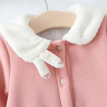 2021 Detské Oblečenie Baby Girl Teplé Romper ToddlerJumpsuit Zimné Dojčenskej Oblečenie Snowsuit Jednodielnych Nové