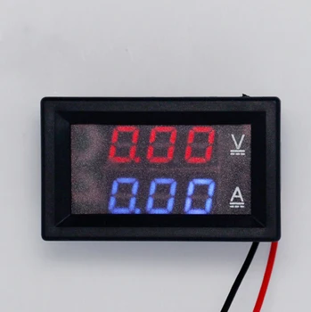 LED Duálne Zobrazovanie Digitálnych DC Voltmeter Ammeter DC 100V 10A 50A Napätie Prúd Meter Napájanie DC4.5V-30V Červená Modrá žltá