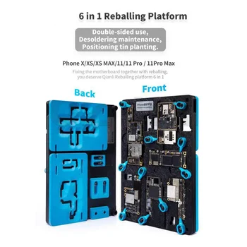 QianLi Dvojité Bočné Použitie Desoldering Údržba a Polohy Tin Výsadbu 6 v 1 Reballing platformu pre iphone X XS MAX 11Pro