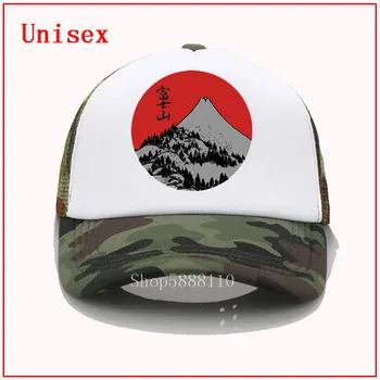 Najnovšie módne popularitu Kreatívny Dizajn Top Kvalita klobúk Red Dawn Fuji vytlačiť list šiltovku lete Oka Trucker slnko klobúk