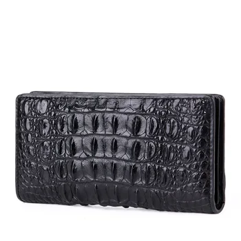 Luxusné peňaženky, pánske dlhý krokodíl kožené peňaženky 2019 nové pánske účty zložky multi-card zvislé kožené peňaženky doprava zadarmo