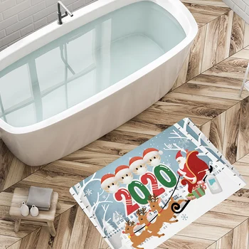Zimné Dekoratívne Doormats 2020 Santa Claus Vitajte Podlahových Rohoží, Domáce Vnútorné Vonkajšie Dekorácie P7Ding