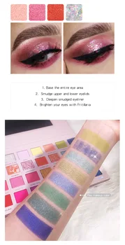 28 Farebné Očné Tiene Paletu Farebných Umelec Leskom Matný Lesk Pigmentovaná Prášková Stlačené Eyeshadow Make-Up Kit Zemiakovým Pyré