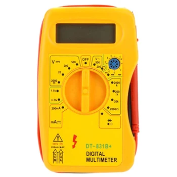 DT-831B + DMM Digitálny Multimeter Voltmeter Ammeter Ohmmeter OHM Volt Bzučiak Megohmmeter Tester