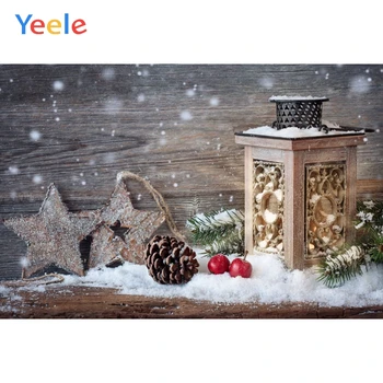 Yeele Vianočné Photocall Drevené Dosky Lampa Star Snehu Listy, Fotografie, Fotografické Pozadie Pozadia pre Photo Studio