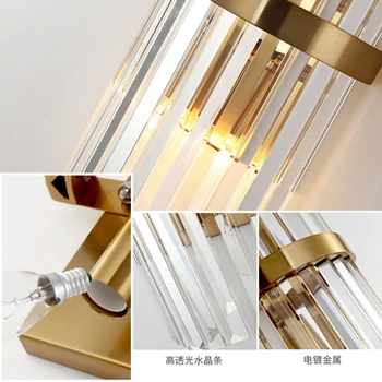 Moderné LED Nástenné svietidlo Crystal Kreatívny Dizajn Zlato Domáce Dekorácie, Osvetlenie, Zariadenie Spálne, Chodby Stenu Sconce Lampa