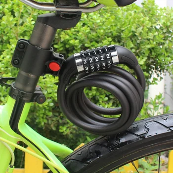 Požičovňa Ocele Kábel Predĺžil Anti-Theft Zámok Vonkajšie Horský Bicykel Elektrický Motocykel Kód Zámku 1,5 M