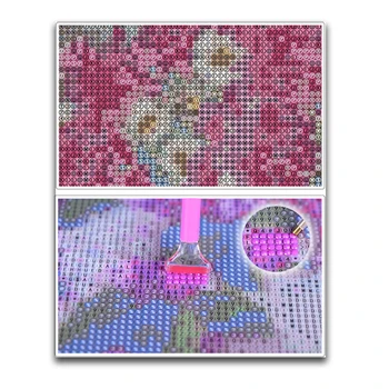 Diamond Výšivky, Kvetinové Obrázky z Kamienky Mozaiky Diy Diamond Maľovanie Pivónia Domáce Dekorácie XY1