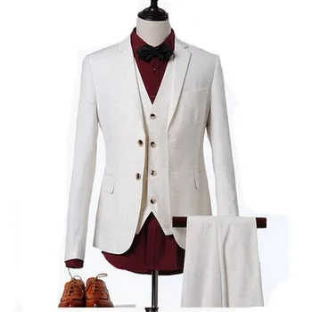 Terno dos homens da moda O novo a novo estilo homens de terno... Branco/casamento/tri-kus terno feito sob encomenda