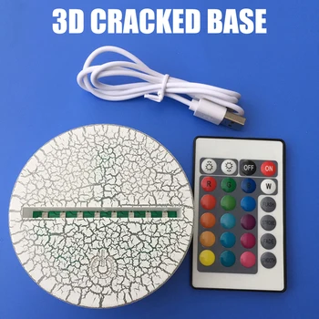 Objímky Domov Moderné 3D Diaľkové Ovládanie Funkcia Touch misiek Darček Svetelný Romantický Crack Vzor
