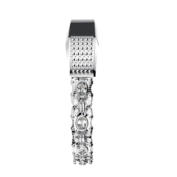 NewEllipse diamond-pokrytej oceľové pásy Pre Fitbit Alta smart hodinky tainless oceľ náramok Pre Fitbit Alta HR smart watchband