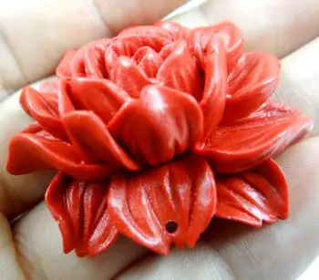 Prírodný kameň, Kremeň Čínske Červené Organické Rumelková kvet prívesok pre kutilov, šperky, takže náhrdelník Príslušenstvo