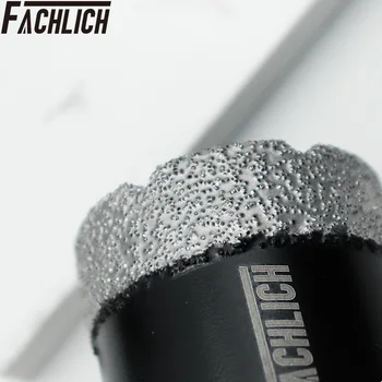 FACHLICH 2ks/pk Diamond Core Otvor bitov Fréza Porcelánu Vŕtanie na Jadro Bitov pre Keramické Dlaždice, Suchá Diera Videl M14 závit Dia 38mm