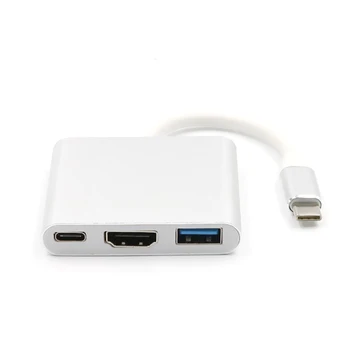 USB3.1 Typ-C na High Definition Multimedia Interface 4k 3 Porty Adaptér HD Zariadení Kábel Podporu Converter Kompatibilné