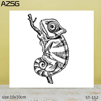 AZSG Lizard / Chameleon Jasné Známky/Tesnení Pre DIY Scrapbooking/Karty Tvorby/Album Dekoratívne Silikónové Pečiatka Remeslá