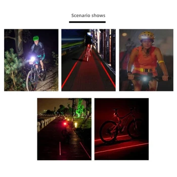 Nabíjateľná Svetlé Bicykel zadné Svetlo v Noci na Koni Nepremokavé Cyklistické zadné svetlo Ľahko Namontovať Vonkajšie Športy, Cyklistické Osvetlenie Devi