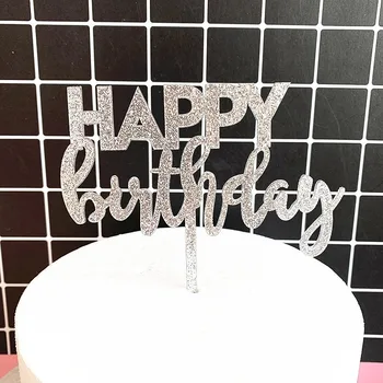 Nový Happy Birthday Cake Vňaťou Ružové Zlato Cupcake Mulčovače Pre Narodeninovej Party Pečenie Dekor Dodávky Deti Darčeky Dezert Dekorácie