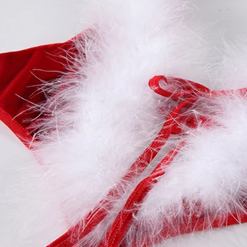 Ženy Slúžku, Servírka Zamestnanca Jednotné Vianočné Cosplay Kostým Sexy Lingerie Set Miss Pani Santa Claus Kombinézu S Klobúk
