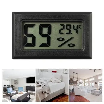 Mini Digitálny LCD Snímač Teploty Vlhkosti Meter, Teplomer, Vlhkomer na Meranie Rozchodu Biela/Čierna