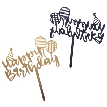 Happy Birthday Cake Vňaťou Akryl Narodeninovej Party Dezert Dekorácie Cupcake Vňaťou